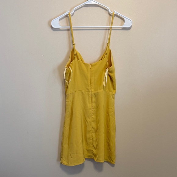 superdown Yellow Tie-Front Slip Dress - Picture 2 of 2